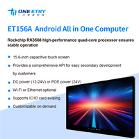 ET156A Computadora Industrial Integrada con Pantalla Táctil IPS de 15.6 Pulgadas, Android 11, Estación de Trabajo Todo en Uno, RK3568, 2GB+16GB