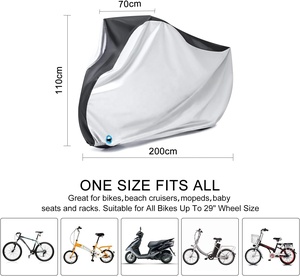 <span class=keywords><strong>Housse</strong></span> de vélo pliable portable en tissu Oxford résistant aux déchirures, imperméable, anti-poussière et anti-UV pour vélos BMX et vélos pour enfants, <span class=keywords><strong>housse</strong></span> de vélo d'extérieur - Product Image 5
