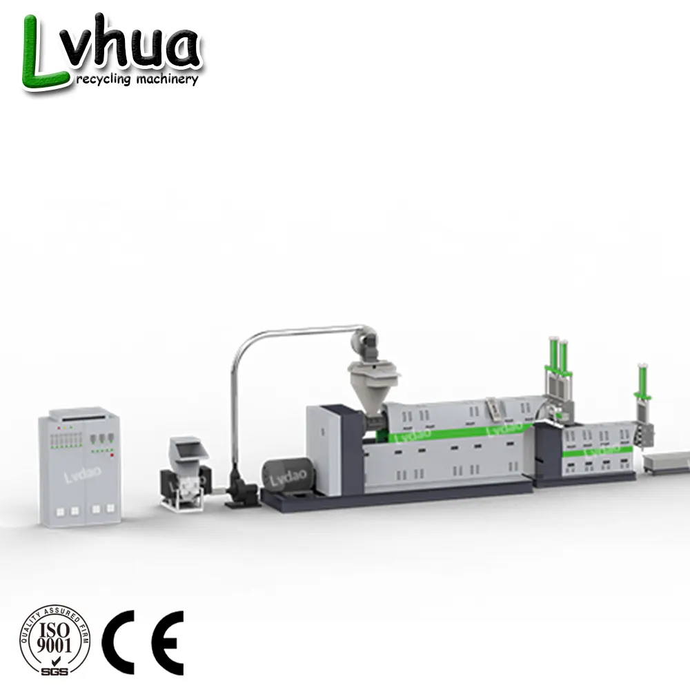 Lvhua Chất Thải Nhựa Máy Tái Chế PP PE Phim Dệt Lụa Granulator Pelletizer Viên Hạt Máy Làm