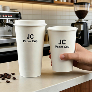 Custom Logo Eco-Friendly <b>8oz</b> 12oz 16oz Single & Double Wall Disposable Paper <b>Cups</b> to Go Cafe <b>Coffee</b> <b>Cup</b> with Lid for Hot Drinks - Product Image 1