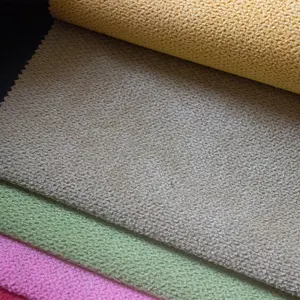 Free Sample Home Textile 100% Polyester Plain Weaved Sofa Fabrics Upholstery Velvet Sofa Fabric