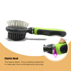 2 in 1 strumento per la cura dei peli di cane e gatto spazzola Combo per animali domestici per cuccioli a pelo lungo - Product Image 4
