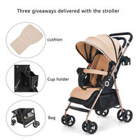 Poussette bébé pliable 3 en 1 personnalisée, best-seller, avec fonction sommeil et poussée bidirectionnelle