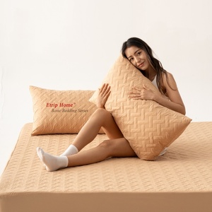 2025 2026 mới thoáng khí không thấm nước chần nệm bảo vệ bìa chống Mite chống vi khuẩn được trang bị tấm ga trải giường với vỏ gối - Product Image 1