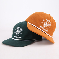 Gorra Snapback de 5 paneles bordada sin estructura de alta calidad personalizada, gorra Snapback de 5 paneles sin estructura de PANA con cuerda