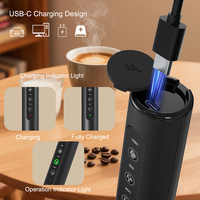 Mousseur à lait rechargeable à 3 vitesses réglables, mixeur à main, charge USB Type-C, mousseur à café avec 3 accessoires interchangeables