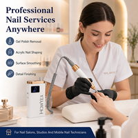 Machine à ongles professionnelle portable rechargeable, moteur sans noyau 35000 tr/min, lime à ongles électrique pour manucure acrylique et gel