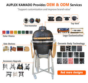 Parrilla Kamado Joe Classic II de Acero Inoxidable y Cerámica para Exteriores, de 18 Pulgadas, <span class=keywords><strong>Grande</strong></span>, Personalizada y de Primera Calidad, con Carro, de AUPLEX - Product Image 6