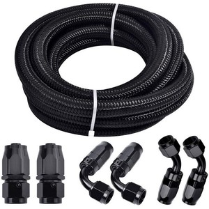 6AN สายน้ำมันไนลอนถักสีดำรหัส11/32ในชุดดัดแปลงรถยนต์3.6ม. 6ม. - Product Image 2