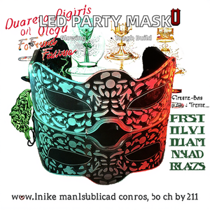 Futuristische Leuchtende LED Magnetische Tier-Themen Acryl-Augenmaske für Mädchen Konzerte Maskenbälle - Product Image 2