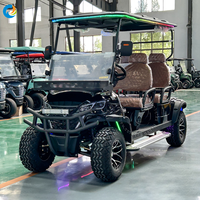 Voitures de golf électriques chinoises Robetaa 4 places, homologuées pour la route, avec éclairage LED, sièges confortables, chariots de chasse