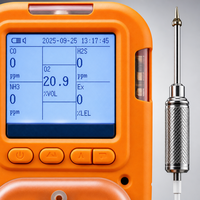 HIREP Pompa Hisap Portabel 5in1 Detektor Gas Multifungsi Monitor Keamanan Industri Ruang Terbatas IP66 ATEX Tahan Ledakan LEL CO O2