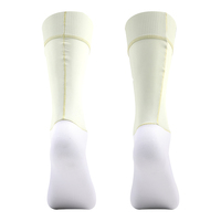 Chaussettes de cyclisme Tarstone Color Block Vert Blanc, longueur mi-mollet, en nylon respirant, personnalisables pour hommes et femmes, vente en gros