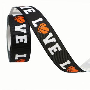 Ruban gros-grain imprimé basketball de 2,2 cm x 10 yards, longueur personnalisée, pour cordons de cou et loisirs créatifs - Product Image 3
