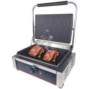220 v/2200 w Non-bastone Singolo Commerciale Piatto Piatto di Bistecca Panino Tostapane Macchina Elettrica Piastra Grill Contatto Elettrico grill - Product Image 1