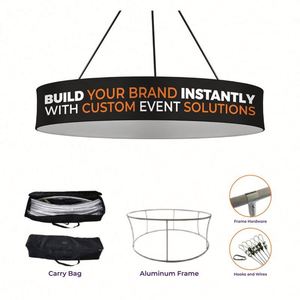 Round Sky <b>Box</b> Advertising Display Hanging Sign Circle Ceiling Hanging Banner Accessory for Trade Show Events - Product Image 2