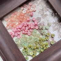 Importiertes Tschechisches Glas & Farbige Glasur Hawaiianische Blume Vintage Picasso für Lose Perlen DIY Handgemachte Ketten Schmuckzubehör