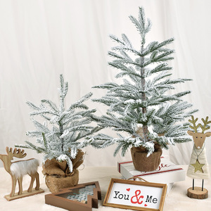 <b>Mini</b> Luxury Home Desktop Decor High Quality Flocking <b>Christmas</b> <b>Tree</b> Ornament Simulated <b>Christmas</b> Decorations - Product Image 3