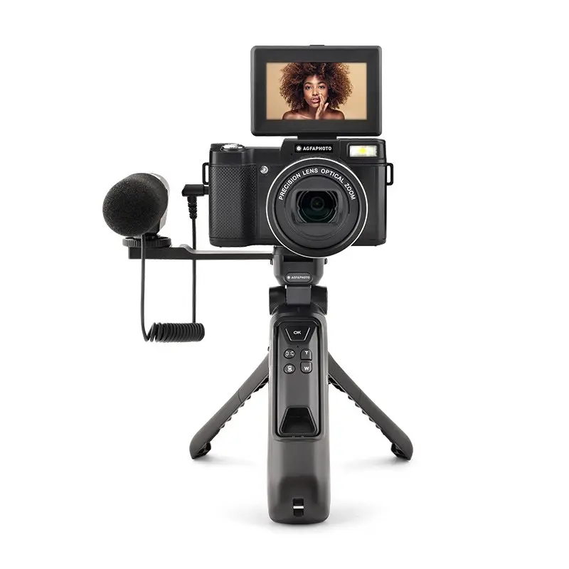 รายการกล้องดิจิตอลขนาดเล็ก 4K Vlogging กล้องขนาดเล็กวางการจัดส่ง 5K HD 48 ล้านพิกเซลสีดํา 10x ซูมออปติคอลซูม