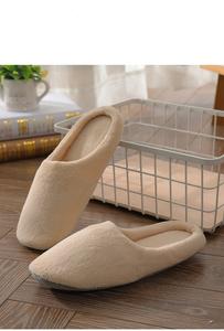 Zapatillas de lana Coral con logotipo bordado para Hotel, zapatos de balneario de lujo - Product Image 5