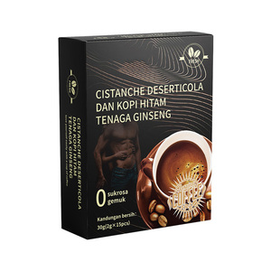 Café instantané noir sans sucre pour hommes, à base de ginseng et de fouet de cerf, stimulant l'énergie, avec Cistanche Deserticola – Meilleure vente - Product Image 1