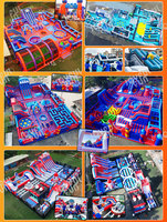 JOYFUL FUN Parc d'attractions gonflable commercial à thème d'horreur maison hantée, avec structure de saut en bâche et aire de jeux gonflable