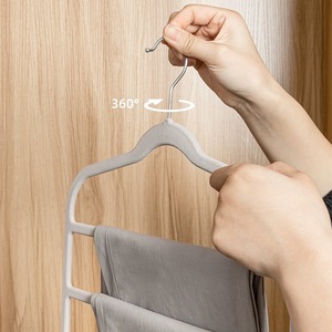 Support de pantalon magique à quatre couches écharpe en soie écharpe flocage support pour économiser de l'espace suspendu <span class=keywords><strong>rangement</strong></span> mural - Product Image 4