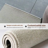 Tapis épais à poils longs, tufté, couleur unie, luxe léger, haut de gamme, en cachemire, enduit de PVC, pour chambre à coucher, salon, chambre d'hôtel, chevet