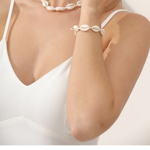 Seashell Necklace And <b>Bracelet</b> Set For Women Beach Style <b>Shell</b> Jewelry Gift Fashion Accessory - Product Image 1
