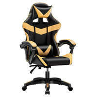 Chaise de jeu moderne extensible en cuir de haute qualité avec repose-pieds, design confortable noir