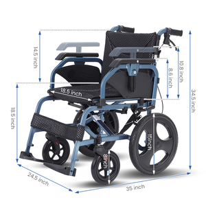 Fauteuils roulants légers pliables de produits médicaux de santé pour des adultes - Product Image 5