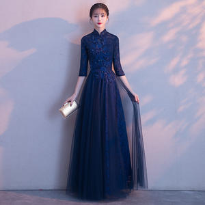 SWS546 Vestido de flores moderno de una línea para mujer Vestido de noche y fiesta hasta el suelo con encaje y apliques para fiestas de cumpleaños - Product Image 3