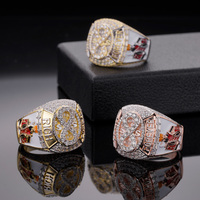 Bague de championnat de jeunesse personnalisée de différentes équipes sportives de la Floride Bague de graduation universitaire irrégulière en argent personnalisée