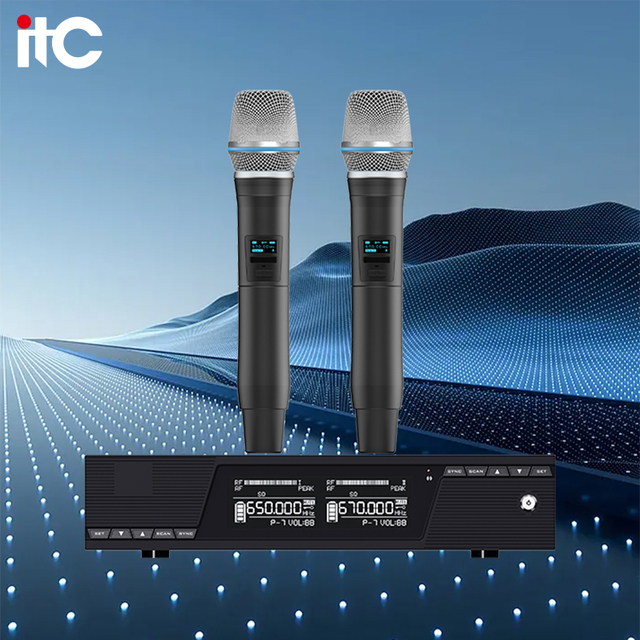 Best Seller Bluetooth UHF Wireless Microphone System for Studio Use New Solution Architecture Portable Design Battery Powered
