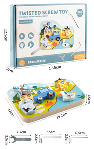 Banc d'<span class=keywords><strong>outils</strong></span> en <span class=keywords><strong>bois</strong></span>, jouets de construction, jouets STEM, pour enfants d'âge préscolaire de 3, 4, 5 ans, cadeau d'anniversaire pour garçon, boîte à <span class=keywords><strong>outils</strong></span> pour enfants avec perceuse - Product Image 6