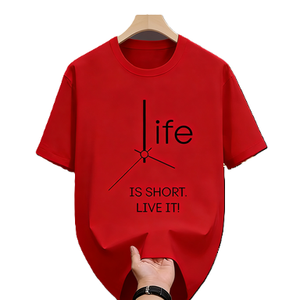 Maglietta con quadrante dell'orologio <span class=keywords><strong>in</strong></span> stile tipografico moderno, <span class=keywords><strong>citazione</strong></span> quotidiana ispiratrice - Product Image 6