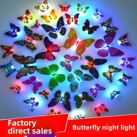 Decoración del Hogar, Adhesivos de Pared con Forma de Mariposa 3D, Autoadhesivos, Brillan en la Oscuridad, Luz Nocturna para Dormitorio, Hogar, Navidad
