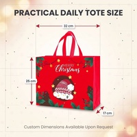 Grands sacs cadeaux de Noël, 4 modèles, sacs de Noël OEM, sacs cadeaux de Noël en gros, sacs fourre-tout réutilisables en non-tissé avec poignées