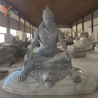 Statues en marbre sculptées à la main grandeur nature personnalisées en usine, statues de Shiva, divinités hindoues, dieux indiens, sculptures de jardin d'extérieur