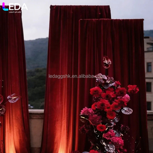 ผ้าม่านฉากหลังงานแต่งงานดีไซน์ใหม่ของ LEDA ผ้าม่านฉากหลังสีแดงสำหรับงานแต่งงาน - Product Image 3