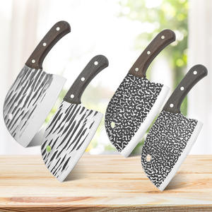 Couteau de cuisine martelé forgé à la main, lame en acier inoxydable 8-9,9 pouces, hachoir à viande pour usage domestique avec manche en bois - Product Image 3