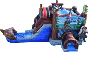 Outdoor commercial kids party brincolines combo bouncer water slide jumping castle with slides