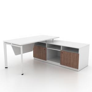 Moderno classico durevole in legno acciaio Executive tavolo scrivania da ufficio con funzione estensibile per i manager/CEO per il lavoro a casa - Product Image 3
