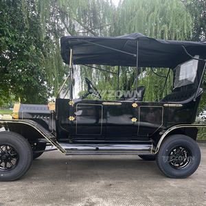 Auto Clásico Eléctrico Negro de 4 Plazas con Toldo, para Bodas y Turismo, Venta al Por Mayor de Fábrica - Product Image 5