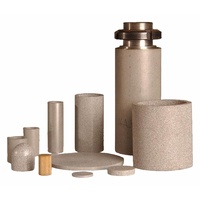 Élément filtrant liquide silencieux pneumatique pour moteur, 7 à 90 microns, en acier inoxydable 304 316, métal fritté, fileté