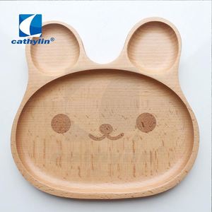 Eco-friendly Wholesale Kids Lovely Design Dinner <strong>Plate</strong> Baby Using Animal Design Natural <strong>Wooden</strong> <strong>Plate</strong> - Product Image 4