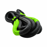 Livraison rapide, en stock, sangle de remorquage en nylon tressé double de 7/8 pouces (22 mm), 20 pieds, couleur rouge, kit de récupération Kenitic, garantie 1 an