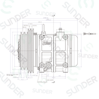 Nagelneuer Original Valeo TM65 Klimakompressor OE: Z0010390 Haupteinheit 24V 2B2A Direktmontage Reisebus-Kühleinheit