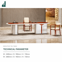 Bureau de direction ergonomique, durable et luxueux avec structure en métal et bois, taille personnalisable pour PDG, patron, directeur