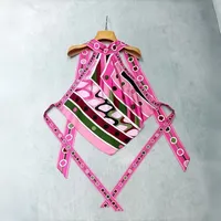 Ensemble jupe deux pièces sexy pour femme été 2026 – Haut imprimé sans manches à col halter et mini-jupe amincissante